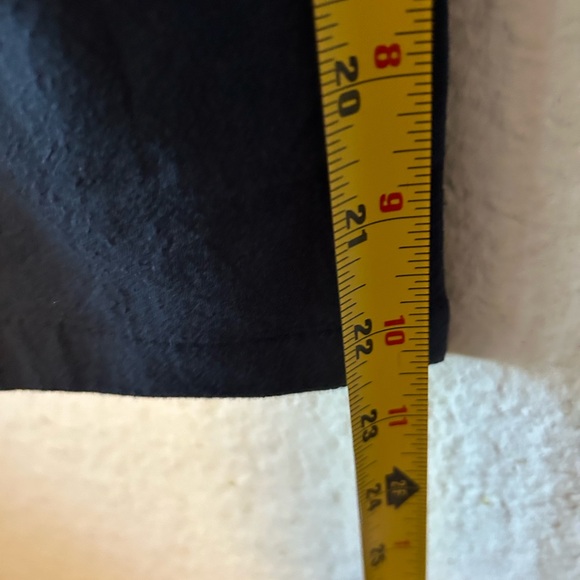 Navy Linen Cotton Blend Paper Bag Style Wide-Leg Pants Large Lagenlook Casual - Picture 5 of 12